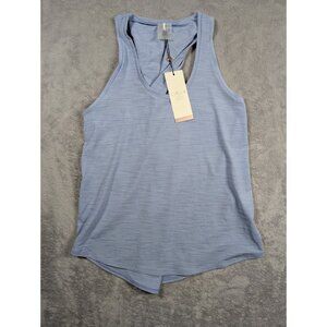 Calia Womens Twist Back Tank Top Size Small Blue Stretch Activewear Performance